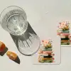 Boeken - Stapel - Bloemen - Kleurrijk onderzetter kurk middel -sfeer4