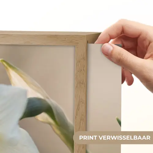 Narcis - Bloem - Minimalistisch Light Box met batterij (Wandlamp) middel -USP_websiteprintNL