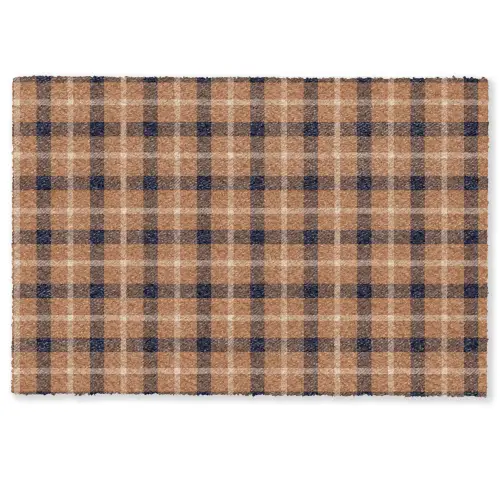 Plaid - Patroon - Vierkant - Bruin Deurmat klein 898 -zkaufland3d