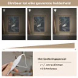 Reiger - Water - Natuur - Modern - Wit Light Box met kabel (Kinderlampje) klein -USP_dimbaarNL