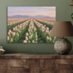Tulpen - Landschap - Roze PET vilt klein -sfeer2