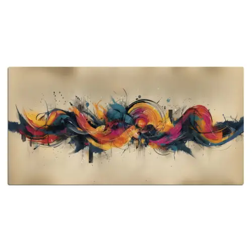 Explosie - Kleurrijk - Vormen - Abstract Muismat XXL klein -3d_leeg