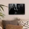 Bokshandschoenen - Muur - Duister - Zwart canvas 2cm klein -sfeer1
