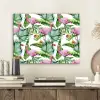 Inductie beschermer - Bladeren - Flamingo - Jungle - Inductiemat aluminium wit klein -sfeer1