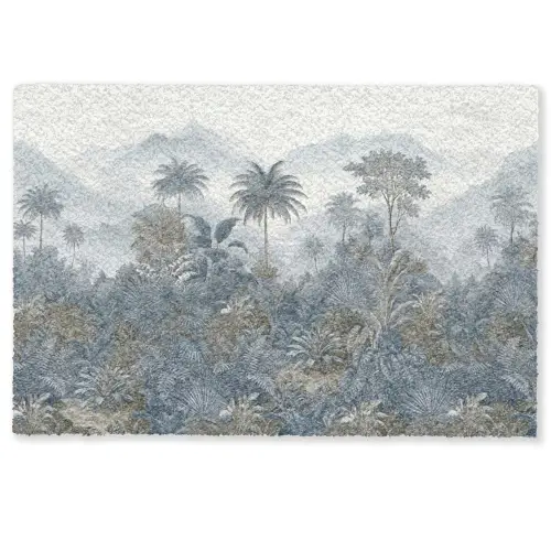 Jungle - Landschap - Blauw Deurmat klein -zkaufland3d