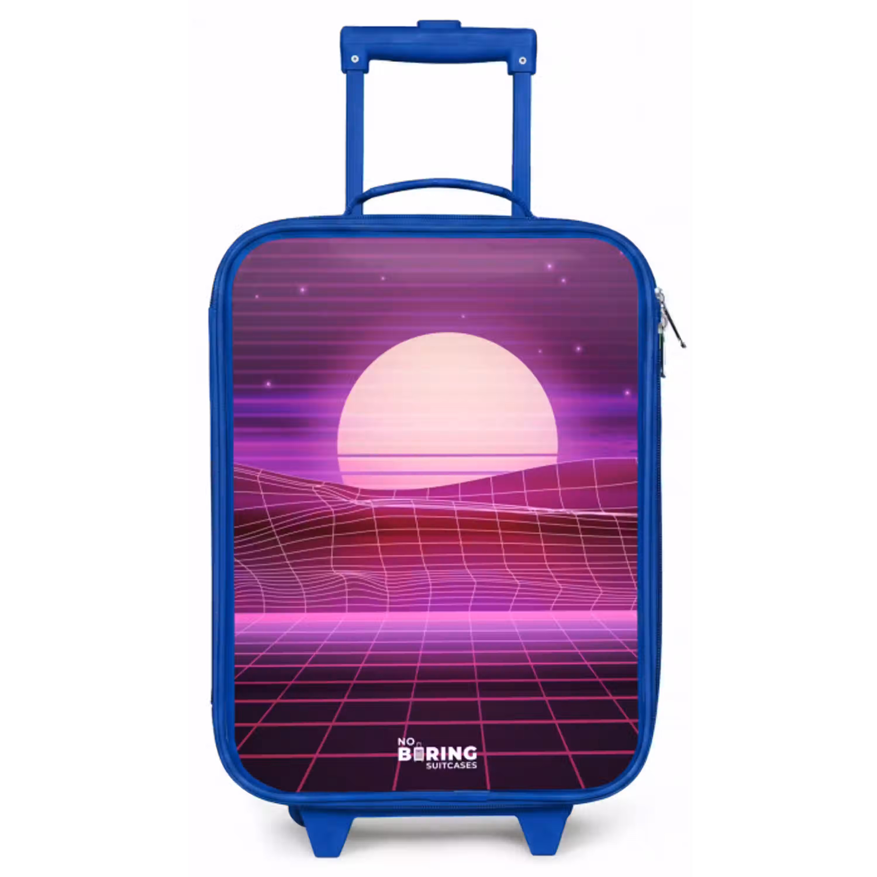 Rasterlandschap met zon Kinderkoffer - Blauw klein -zz3dotto