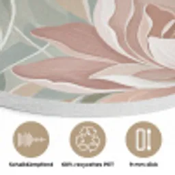 Elegant - Romantiek - Roze Akoestische PET Vilt - Rond klein -closeup_DE