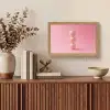 Golfballen - Roze - Drie Light Box met kabel (Tafellamp) klein -sfeer2