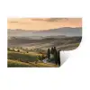 Toscaans - Landschap - Heuvels Muursticker klein -3d