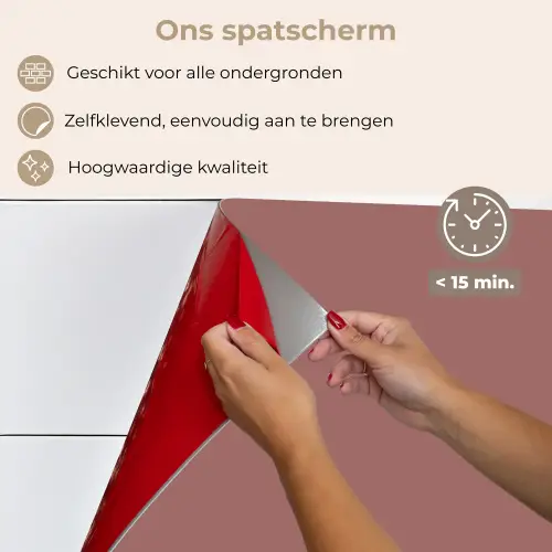 Terracotta - Patronen - Roze keuken achterwand spatscherm klein 900 -spatscherm_NL
