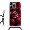 Granaatappel - Rood - Fruit Hoesje iPhone 16 Pro Max met koord klein -3d