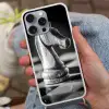 Paard - Hout - Schaalbord - Zwart Hoesje iPhone 16 Pro Max met koord klein -sfeer3