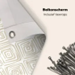 Abstract - Ruit - Beige Balkonbeschermer Duitsland klein 596 -closeup_NL