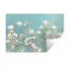 Stengels - Bloemen - Lucht - Wit Muursticker klein -3d