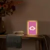 Girl power - Wolk - Roze Light Box met kabel (Tafellamp) klein -sfeer4