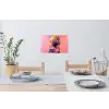 Kleurrijk - Bloemen - Vrouw - Zon Muursticker klein -eettafel