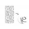 Vormen - Abstract - Zwart - Wit fotobehang vinyl groot 64 -3d