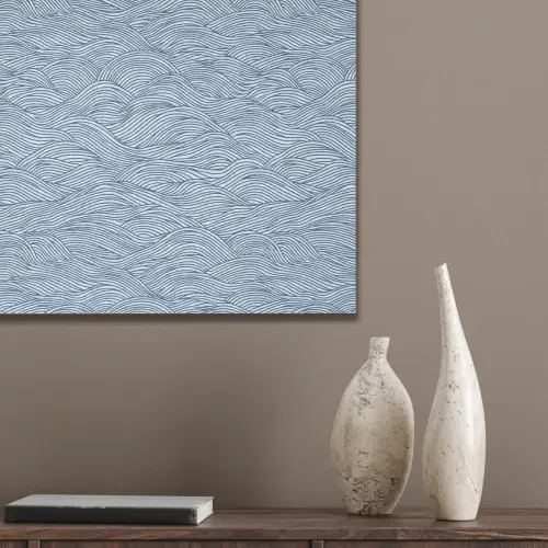 Golven - Ritmisch - Blauw PET vilt klein 837 -sfeer6_closeup