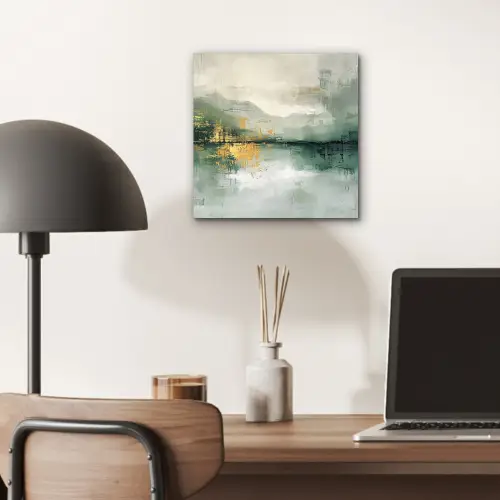 Groen - Modern - Abstract - Goud aluminium wit klein -sfeer5