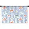 Zee - Sfeer -  Zeilboot - Blauw Wandkleed katoen klein 269 -zz3d