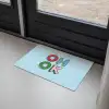 Oh ok - Blauw - Kleurrijk Deurmat klein -sfeer2