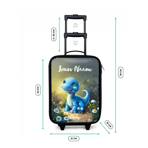 Branco Brontosaurus Kinderkoffer - Zwart klein -productfoto_formaten