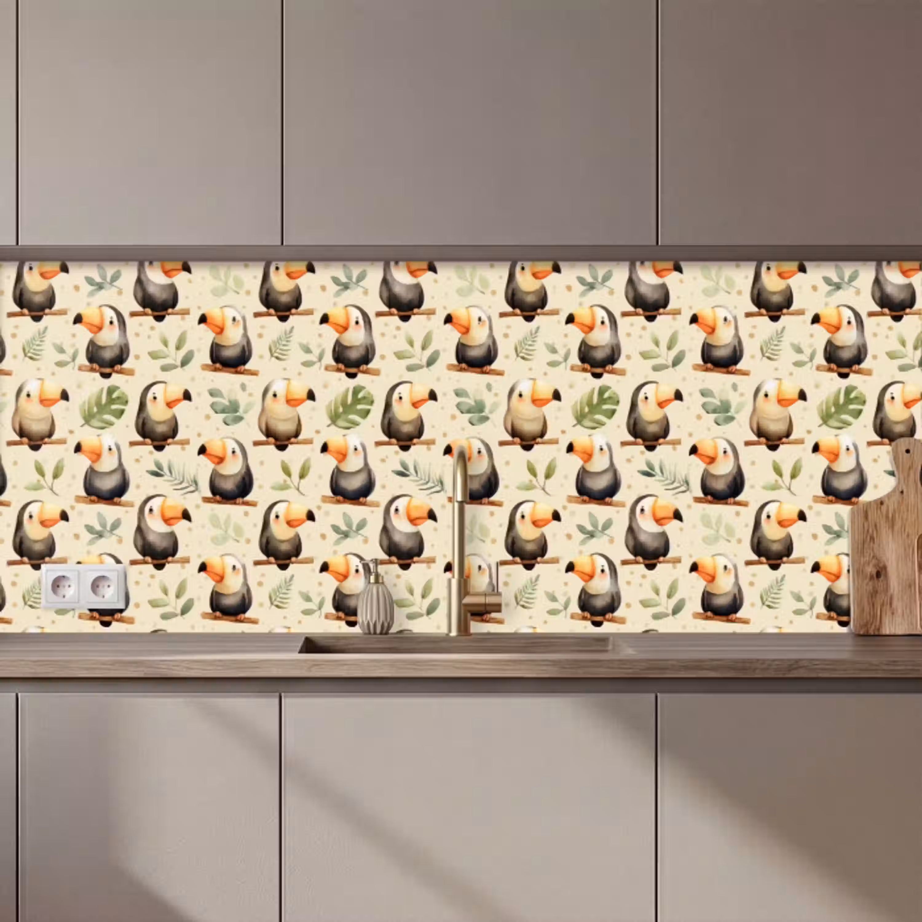Toekans - Exotisch - Kleurrijk keuken achterwand 2 middel 871 zz_3dshopping