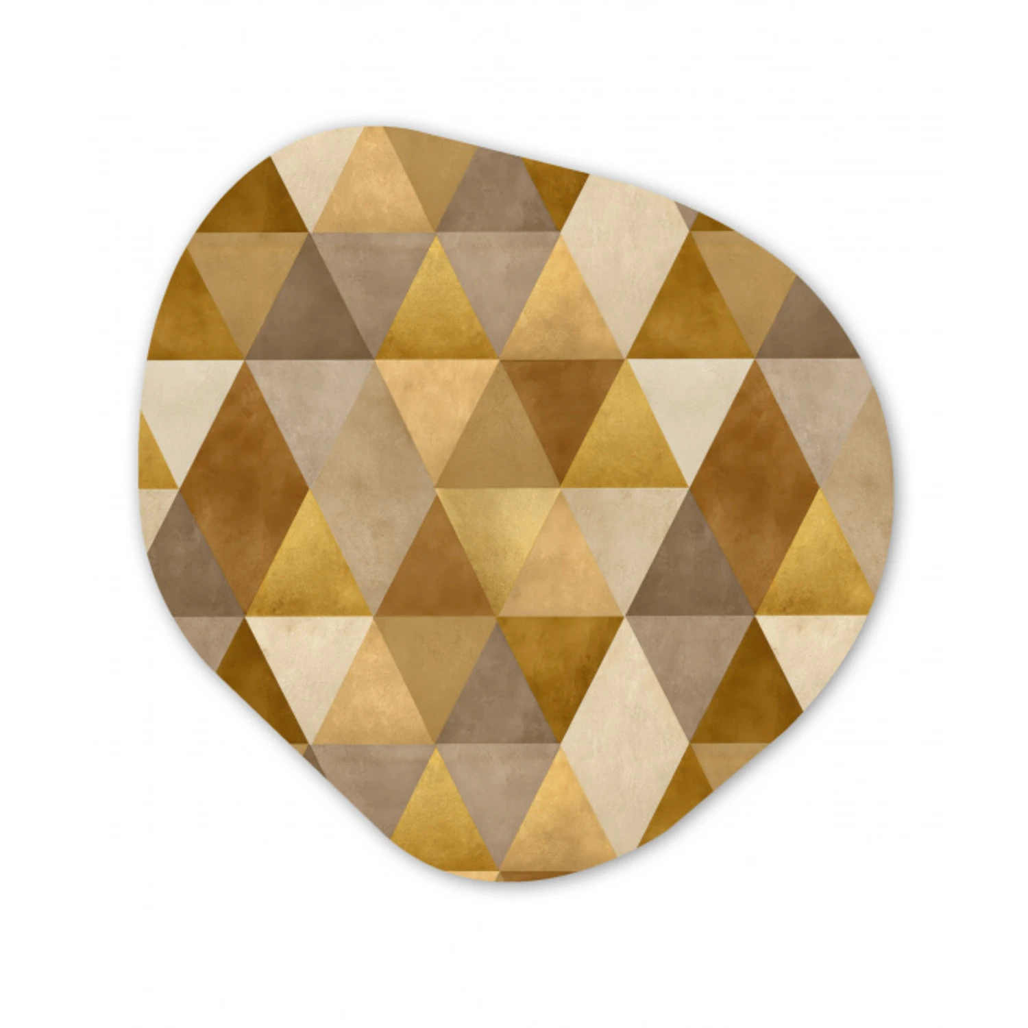 Geometrisch - Driehoek - Goud Wandcirkel Organisch Forex 3mm klein 629 -3d