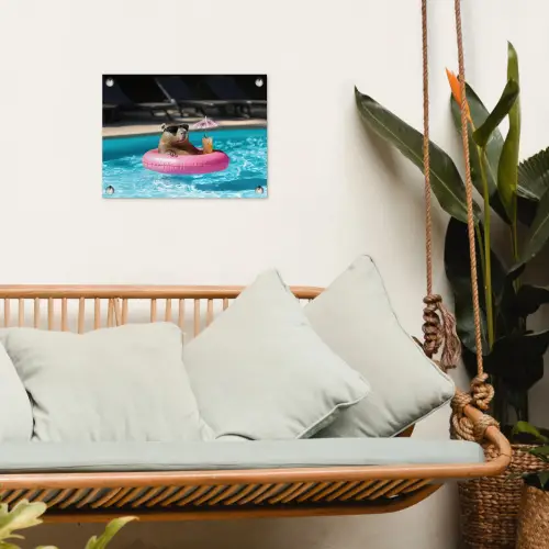Zwemband - Capibara - Zonnebril - Water tuinposter los doek klein -sfeer7