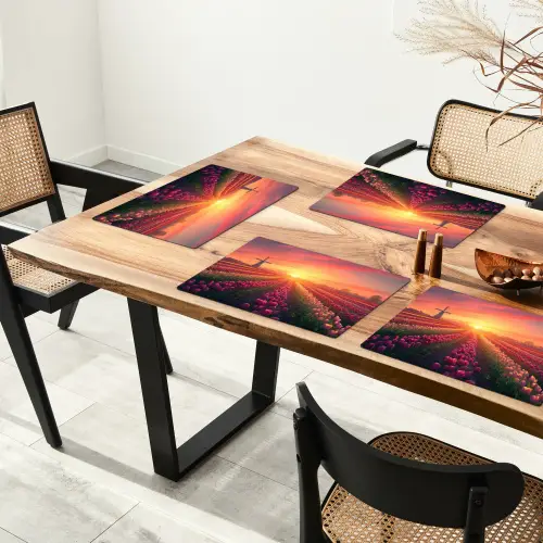 Windmolen - Zonsondergang - Landschap Placemat vinyl groot -zzsfeer4_Kitchenyeah-website