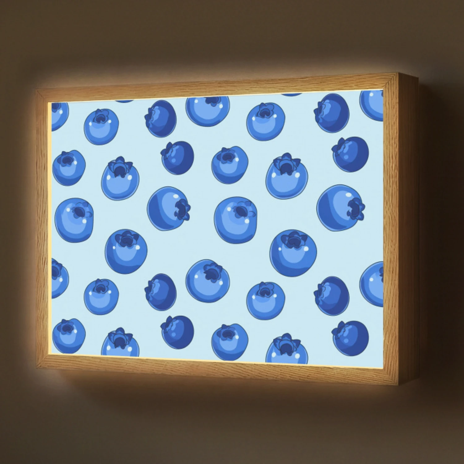 Bessen - Modern - Blauw Light Box met batterij (Wandlamp) middel 907 -z3d_website