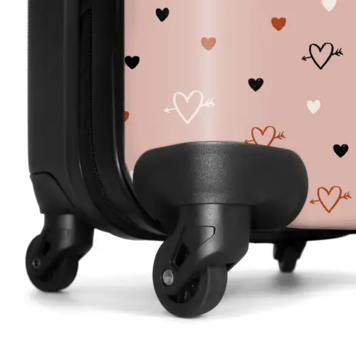 Cupido's hartjes NBS - Handbagage koffer - Volwassenen Unisex middel -wiel