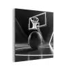 Basketbal - Basketbalveld - Lichtlijnen aluminium wit klein -3d