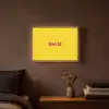 Smile - Roze - Geel Light Box met batterij (Wandlamp) middel -sfeer4