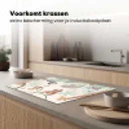 Jungle - Dieren - Groen Inductie beschermer vinyl 3mm klein -sfeer1