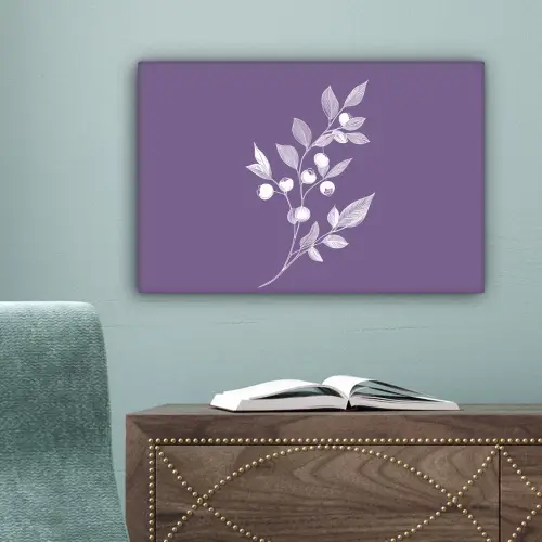 Tak - Sierlijk - Bladeren - Minimalistisch canvas 2cm klein -sfeer4