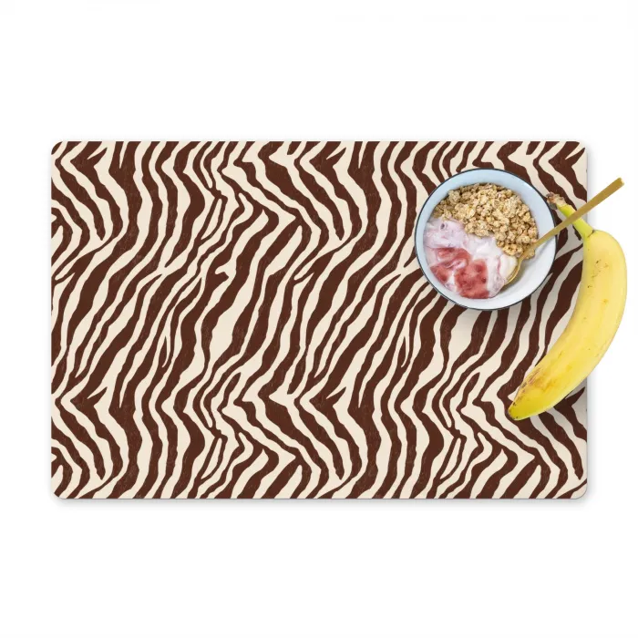 Zebra - Patroon - Zwart - Wit Placemat vinyl groot 368 -zzzproduct_Kitchenyeah-website