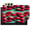 Aardbeien - Rood - Groen - Kroontjes Inductie beschemer met haakjes klein 777 -3d