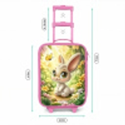 Konijn - Zonlicht - Sprookjesachtig - Vlinder Kinderkoffer - Roze klein -productfoto_formaten