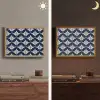 Modern - Ontwerp - Blauw Light Box met batterij (Wandlamp) middel 907 -sfeer3
