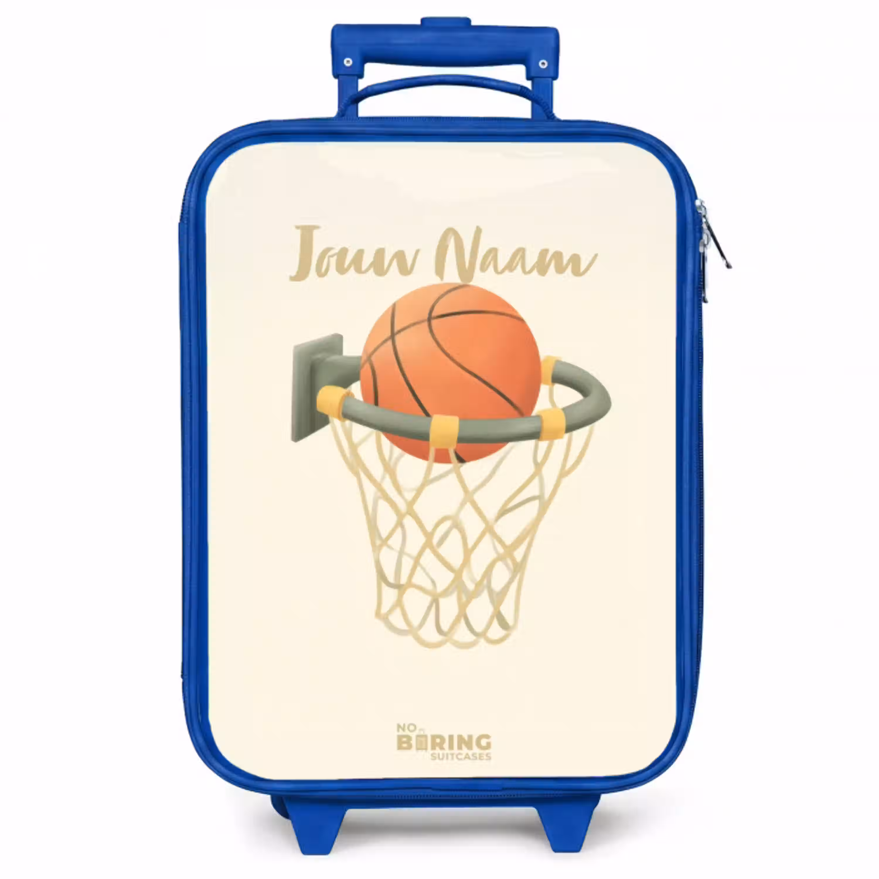 Basketbal in neutrale kleuren Kinderkoffer - Blauw klein -zzz_website3d