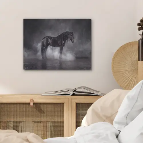 Paard - Magisch - Zwart PET vilt klein -sfeer3