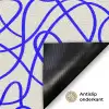 Patronen - Beige - Blauw - Lijnen Deurmat klein 898 -antislip_NL