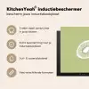 Kiwi - Lijntekening - Minimalistisch - Groen Inductie beschermer vinyl 3mm middel -sfeer2