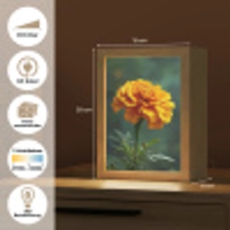 Bloemblaadjes - Afrikaan - Oranje - Wazig Light Box met kabel (Tafellamp) klein -USP_websiteoverzichtDE