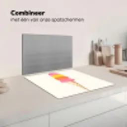 Schepijs - Hoorntje - Illustratie - Minimalistisch Inductie beschermer vinyl 3mm middel -wsfeer7_website