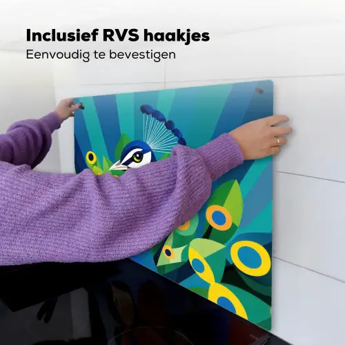 Pauw - Cirkels - Blauw Inductie beschemer met haakjes middel -ky-ophangen-nl