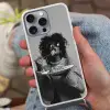 Vrouw - Pasta - Zwart - Wit Hoesje iPhone 16 Pro Max met koord klein -sfeer3