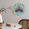Vlinder - Sierlijk - Bloemen - Bladeren Wandcirkel behangsticker klein -sfeer3