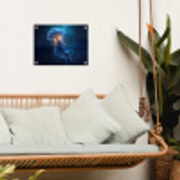Kwal - Lichtgevend - Tentakels - Blauw tuinposter los doek klein -sfeer7